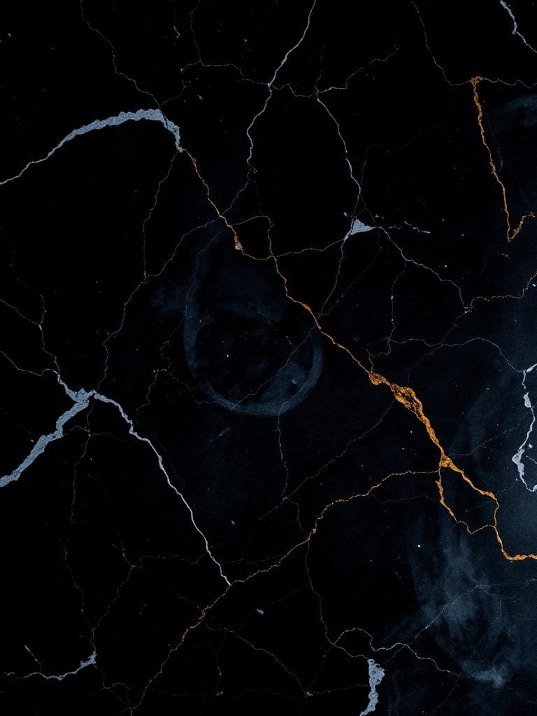 Black marble with gold streak